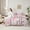 Pink White Grey, variant on Castle Fairy 7-Piece King Bedding Set - Christmas Candy Cane, Geometric Stripes