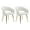 Beige - Velvet, variant on Guyou Modern Faux Leather Dining Chair Set of 2, Upholstered Accent Armchair with Hollow Back and Gold Metal Legs for Living Room Dining Room Kitchen Reception Room, Cream