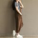 thumbnail image 1 of Peto con bolsillos grandes para mujer, mono informal holgado, pantalones, monos lisos, 1 of 3