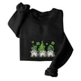 thumbnail image 4 of Charella Sweatshirts for Women St Patricks Day Decorations Long Sleeve Crewneck Tops 2024 Trendy T-shirt,Black,S, 4 of 5