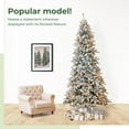 thumbnail image 5 of Nearly Natural 10ft. Flocked Livingston Fir Artificial Christmas Tree with Pine Cones, 5 of 14
