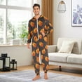 thumbnail image 3 of joogoo Flaming Basketballs Unisex Adults Onesies Pajamas Jumpsuits L, 3 of 7