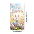 thumbnail image 2 of Easter Door Hanger Decor 35x72 Inch, Colorful Easter Bunny Eggs Door Cover Curtain for Front Door Indoor Wall Party Table Spring Festival Home Decoration, 2 of 5