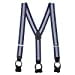 thumbnail image 3 of SuspenderStore Men's Navy/Grey Striped Button Suspenders - 1.5 Inch Wide, 3 of 10