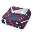 thumbnail image 3 of ZNDUO Red White Blue Stars Stripes Pattern Throw Blanket, Lightweight Cozy Soft Throw Blanket for Couch, 50"x40" Throw Blankets for Bed, 3 of 8