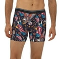 thumbnail image 2 of Picia United States Of America Pattern Men's Athletic Long Leg Briefs , Performance Stretch Underwear，Moisture-Wicking, 2 of 7