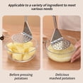 thumbnail image 6 of 1Pcs Mashed Potato Masher - Stainless Steel Potato Smasher, Masher Kitchen Tools & Utensils for Avocado, Bean, Salad, Vegetables, Fruit, Food, 10X3In (Silver2), 6 of 9
