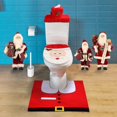 thumbnail image 1 of Mbuynow - Inodoro de decoración navideña con diseño de Papá Noel, 3 Piezas, con Tapa de Inodoro/tapa/alfombrilla para Navidad, 1 of 3