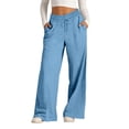 thumbnail image 6 of CPNG Boys Daily Fashion Cargo Pants Elastic High Waist Straight Leg Multi-Pocket Cargo Sweatpants Casual Jogger(Light Blue,8-9 Years), 6 of 6