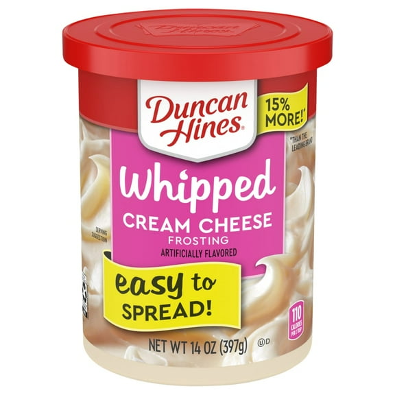 Pack of 4 Duncan Hines Whipped Cream Cheese Frosting, 14 oz (packaging may vary)