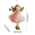 thumbnail image 3 of ‌5.51in Tall Angel Christmas Tree Ornament with Star Crown & Glitter Dress - Winter Holiday Hanging Decoration for Xmas Tree,Party Decor,Sparkling Festive Home Decor, 3 of 6