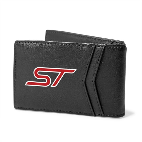 Ford Focus ST Black PU Leather Slim RFID Resistant Bi-fold Men Wallet
