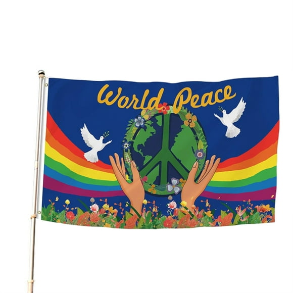 Polyester Large BannersWorld Peace Flag Polyester World Peace Flag Fade Resistant Flags Optimized for Excellence