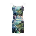thumbnail image 5 of Womne Dresses Women's Fashion Casual Summer Printed Loose Sleeveless Strappy Front Pockets V Neck Dress, 5 of 5