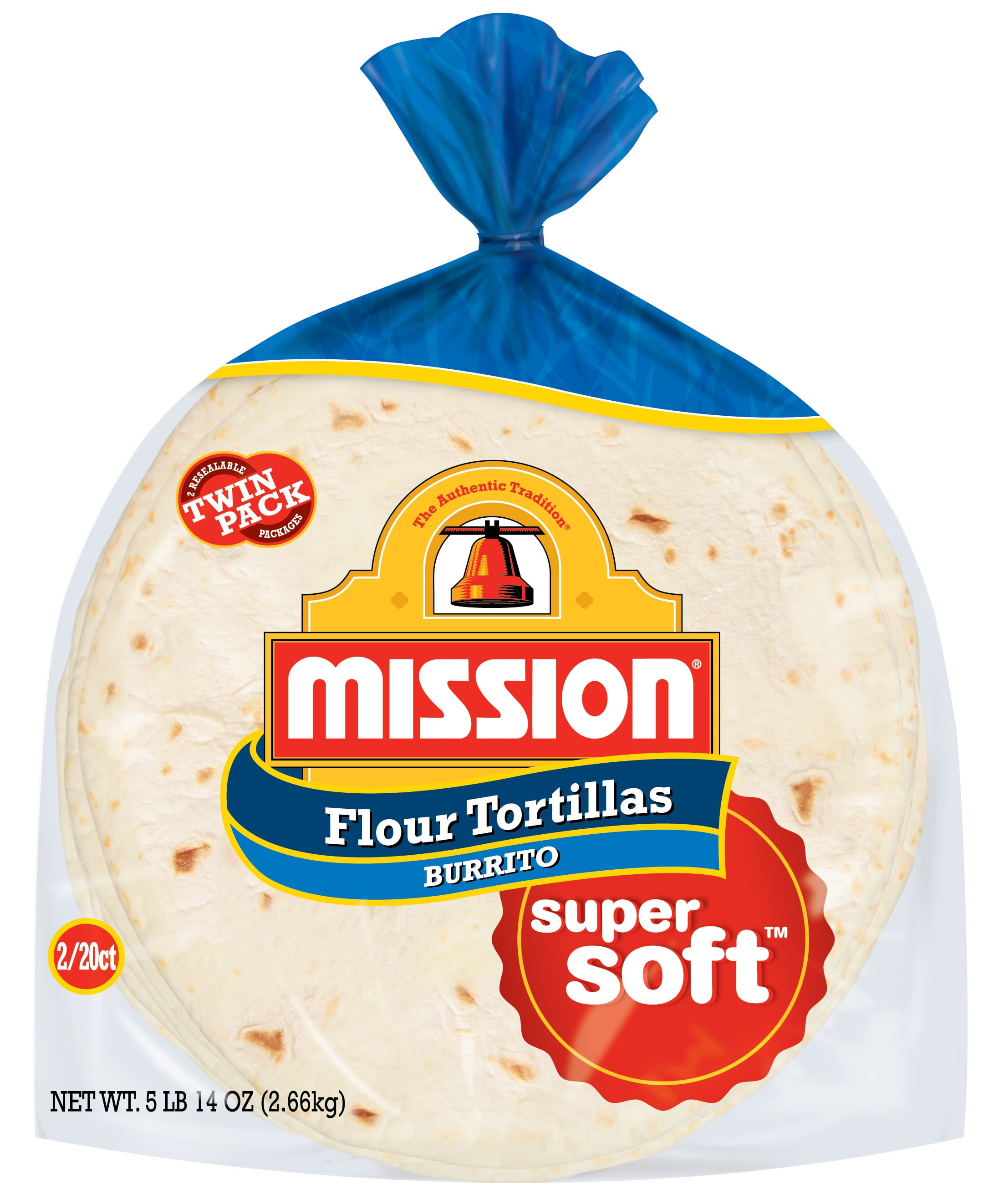 Mission Burrito Flour Tortillas, 20 Count (Pack of 2) - Walmart.com