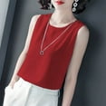 thumbnail image 2 of JDQJBZ Camisoles de Base Débardeurs pour Femmes Grande Taille Débardeurs Couleur Unie Col Rond Chandail Ample Sans Manches, 2 of 4