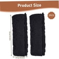 thumbnail image 5 of 1 Pair Wheelchair Arm Covers Soft Sherpa Armrest Pads Non-Slip with Fastening Tape for Elderly Patients Black, 5 of 5