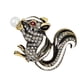 thumbnail image 1 of Broche de ardilla pequeño y encantador con diamantes de imitación de colores y perlas artificiales. Negro, 1 of 9