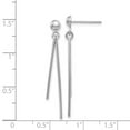 thumbnail image 2 of 14k White Gold Polished Post Dangle Earrings - Measures 38x3mm Wide, 2 of 2