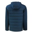 thumbnail image 3 of Men's Cutter & Buck Navy FC Cincinnati Big & Tall Evoke Hybrid Eco Softshell Recycled Full-Zip Hoodie Jacket, 3 of 3