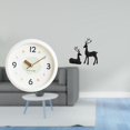 thumbnail image 2 of Reloj de pared,Reloj de pared decorativo,moderno y elegante.,Reloj de pared redondo silencioso y sin tictac,regalo,Estatua de reno,Estatua de reno negro,decoración del hogar,arte y artesanía, 2 of 8