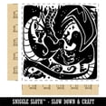 thumbnail image 2 of Long Dragon in a Box Square Rubber Stamp Stamping Scrapbooking Crafting - Large 2.75in, 2 of 7