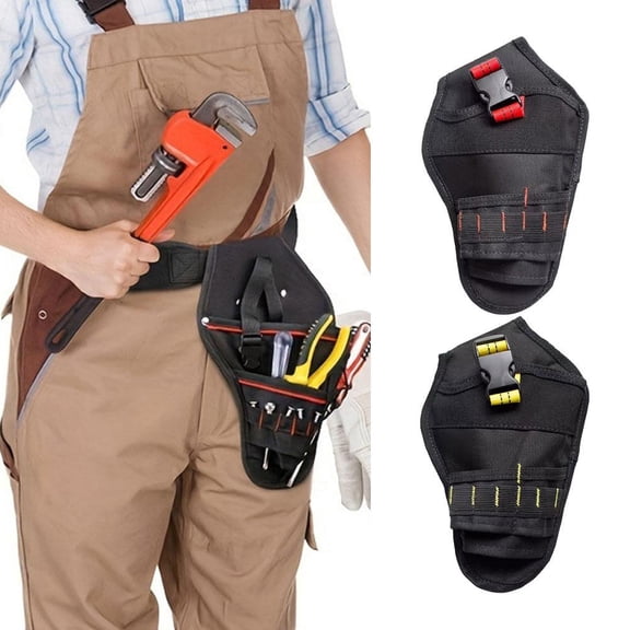 Professional Electrician Tool Belt Pouch - Heavy Duty 600D Oxford Multi-Pocket Organizer, Detachable & Adjustable Waist Bag for HVAC, Contractors, Carpenters