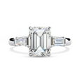 thumbnail image 2 of IGI Certified Lab Grown Diamond Ring | Center 9x6.5mm Emerald Cut Three Stone Engagement Promise Rings For Women In 18k Solid White Gold | F-G, VS-SI Quality (2.90 Ctw) Ring Size-7, 2 of 7