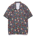 thumbnail image 2 of Camisa hawaiana de manga corta con cuello vuelto y tela de secado rápido para hombre, con estampado de piña, ideal para la playa, 2 of 5