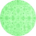 thumbnail image 1 of Ahgly Company Indoor Round Oriental Emerald Green Modern Area Rugs, 3' Round, 1 of 4