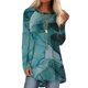 thumbnail image 1 of Oucaili Camiseta De Manga Larga Para Mujer Cuello Redondo Invierno Otoño Casual Suelta Estampada Blusa, 1 of 2