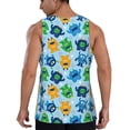 thumbnail image 3 of Easygdp Cartoon Monster Men's Tank Top, Sleeveless Muscle T Shirts, Breathable, Quick-Dry, Loose for Gym, Running, Fitness - 4X-Large, 3 of 9