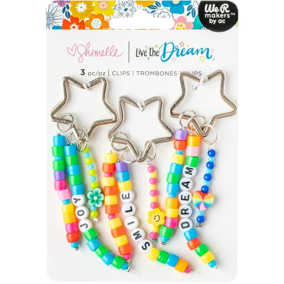 Shimelle Live The Dream Embellishments-Beaded Clips