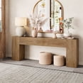 thumbnail image 2 of 86-Inch Extra Long Console Table for Entryway, Wooden Behind Couch Table Narrow, Farmhouse Entrance Table for Hallway Living Room Apartment, Natural Oak Brown, 2 of 7