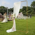 thumbnail image 4 of TOOL1SHOoo Wedding Pole Bracket with Pull Rod and Elastic Cloth Cover,Metal Stand Kit for Wedding/Ceremony/Party Decoration,3.28*6.56ft,Gold,Pink, 4 of 14
