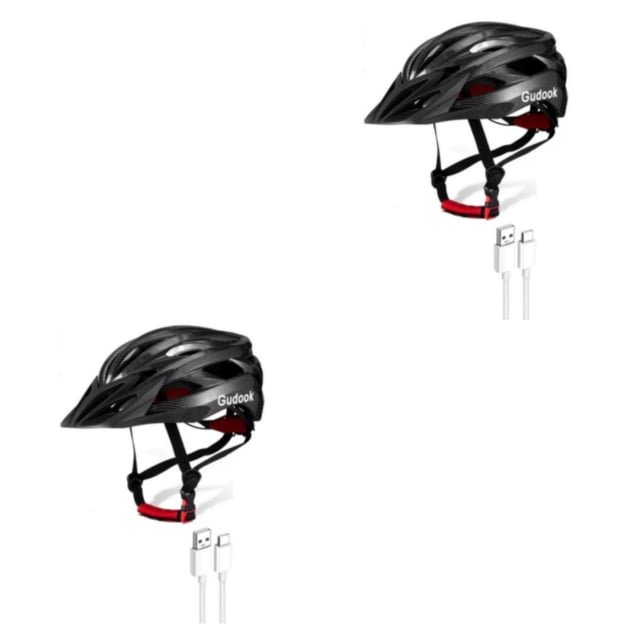 Naiovety Casco de ciclismo con luces, bicicletas de carretera de montaña, seguridad de carga, casco de bicicleta integrado, gorras de patinaje Type7 NO7
