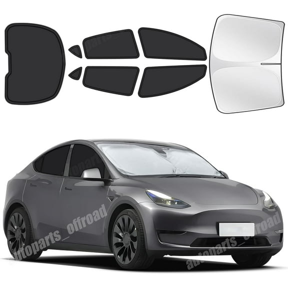 8-Piece Sun Shade Set for Tesla Model Y 2020-2024 – Side & Rear Windows