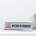 thumbnail image 2 of Meeting in Progress Board, Silver Frame,Desk Sign (2x8), 2 of 3