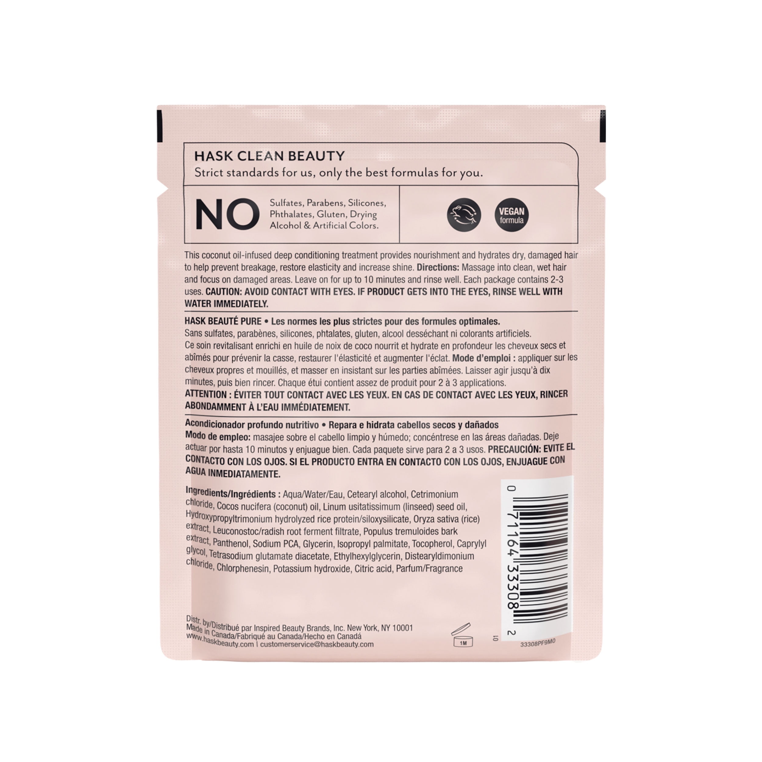 Hask Coconut Oil Nourishing Deep Conditioner Packet 1.75oz  (图2)