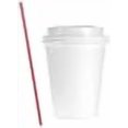 thumbnail image 2 of AME D'ESSENCE (300 PC) Combo 8 oz Paper Cups with Dome Lids and Bonus Stirrers Disposable Hot Cups White Coffee Cups, 2 of 4