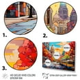 thumbnail image 3 of Designart "St. Louis City in Vibrant Colors" Cityscapes Metal Wall Art Set, 3 of 5