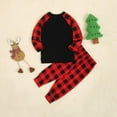 thumbnail image 6 of GYRATEDREAM Family Christmas Pjs Matching Sets Christmas Pajamas Elk Printed Top and Plaid Pants Sleepwear for Family, 6 of 13