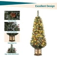 thumbnail image 4 of GAOMON 4.5FT Pre-Lit Artificial Christmas Tree, White, Snowman Box (2pcs), Red Berries, 5 Themed Light Boxes, Indoor Outdoor Holiday Decor, 4 of 8