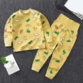 thumbnail image 2 of eczipvz Boys Pajamas Toddler Boys Long Sleeve Cotton Kids Sleepwear Sets 3-6 Months, 2 of 3