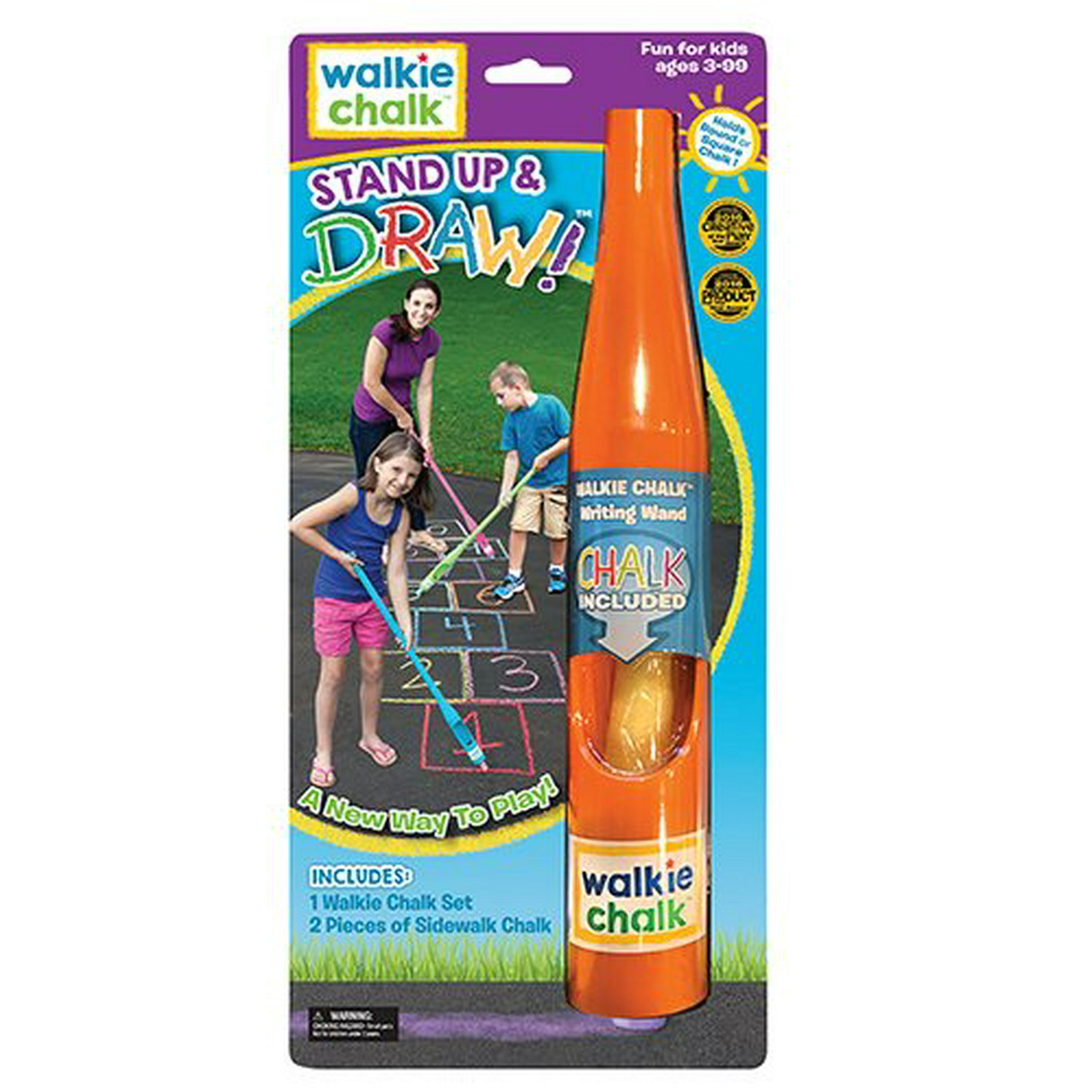Walkie Chalk Stand-Up Sidewalk Chalk Holder - Orange - Creative