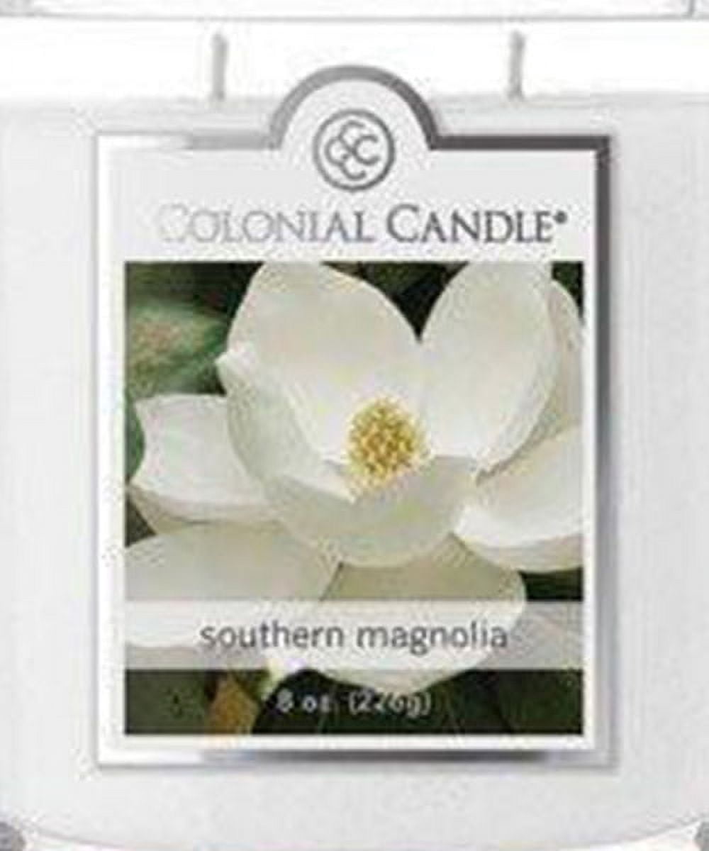 Colonial Candle Southern Magnolia 8 Oz 2 Wick Candle, White
