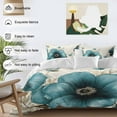 thumbnail image 5 of Retro Beige Blue Flowers Duvet Cover Set Full Size Vintage Background Pastoral Style Soft Lightweight Comforter Covers 4 Piece Bedding Set with 1 Duvet Cover 1 Bed Sheet & 2 Pillow Shams, 5 of 8