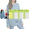 thumbnail image 3 of Womens Cotton Tshirts,Womens Shirts,Women Long Sleeve Top Round Neck Basic Solid Color TShirt Shirt Thumbhole Tunic(Size:S), 3 of 5