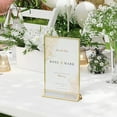 thumbnail image 4 of Lifewit 6 Pack 5x7 Sign Holder with Gold Borders, Clear Vertical Double-Sided Stand, Plastic Menu Holders, Table Number Holders Picture Frames for Wedding, Party, Restaurant Decor, 4 of 5