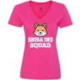 thumbnail image 3 of Inktastic Dog Shiba Inu Squad Women's V-Neck T-Shirt, 3 of 5
